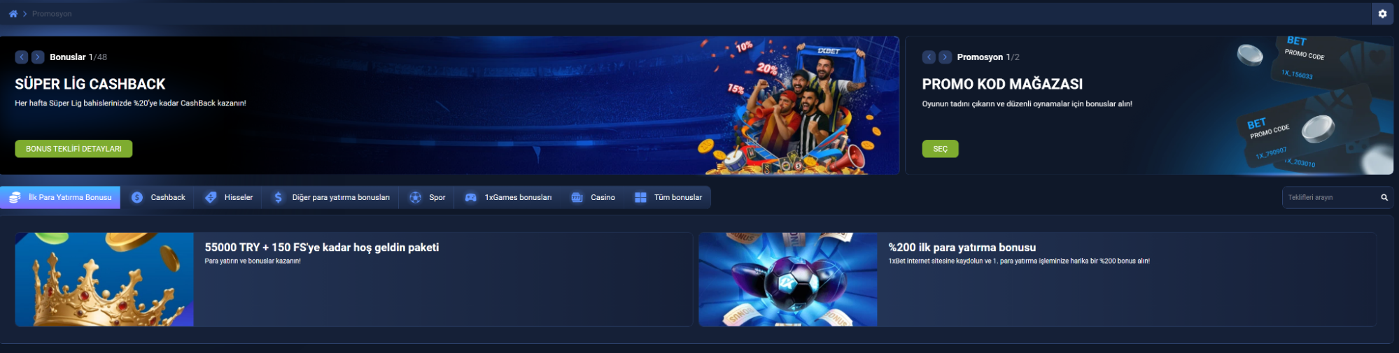 1xbet bonusu kampanyası