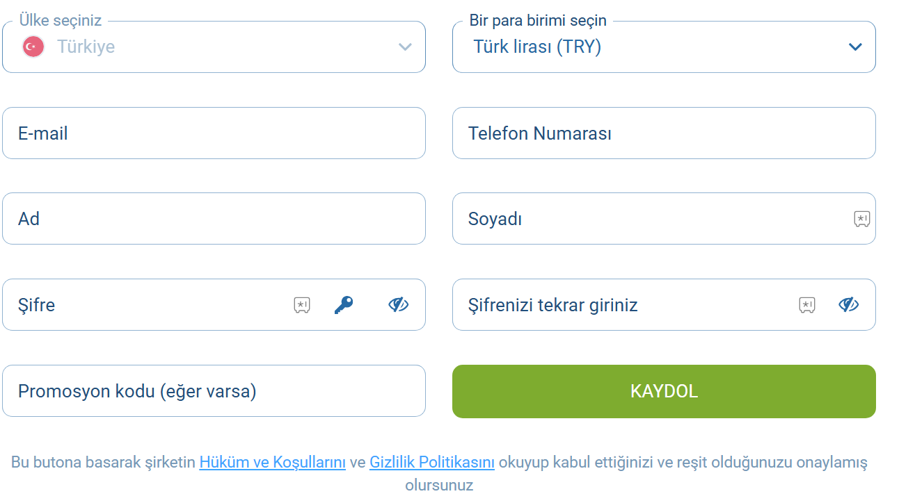 1xbet’e nasıl kaydolunur