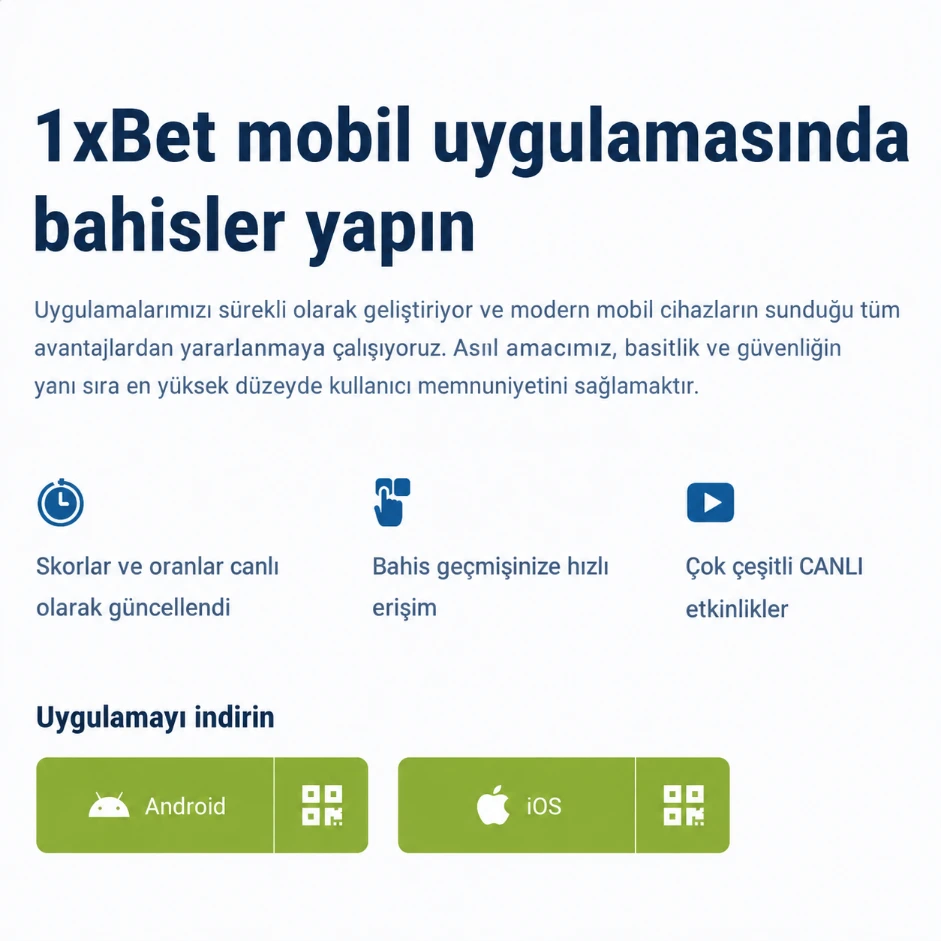 1xBet mobil uygulaması